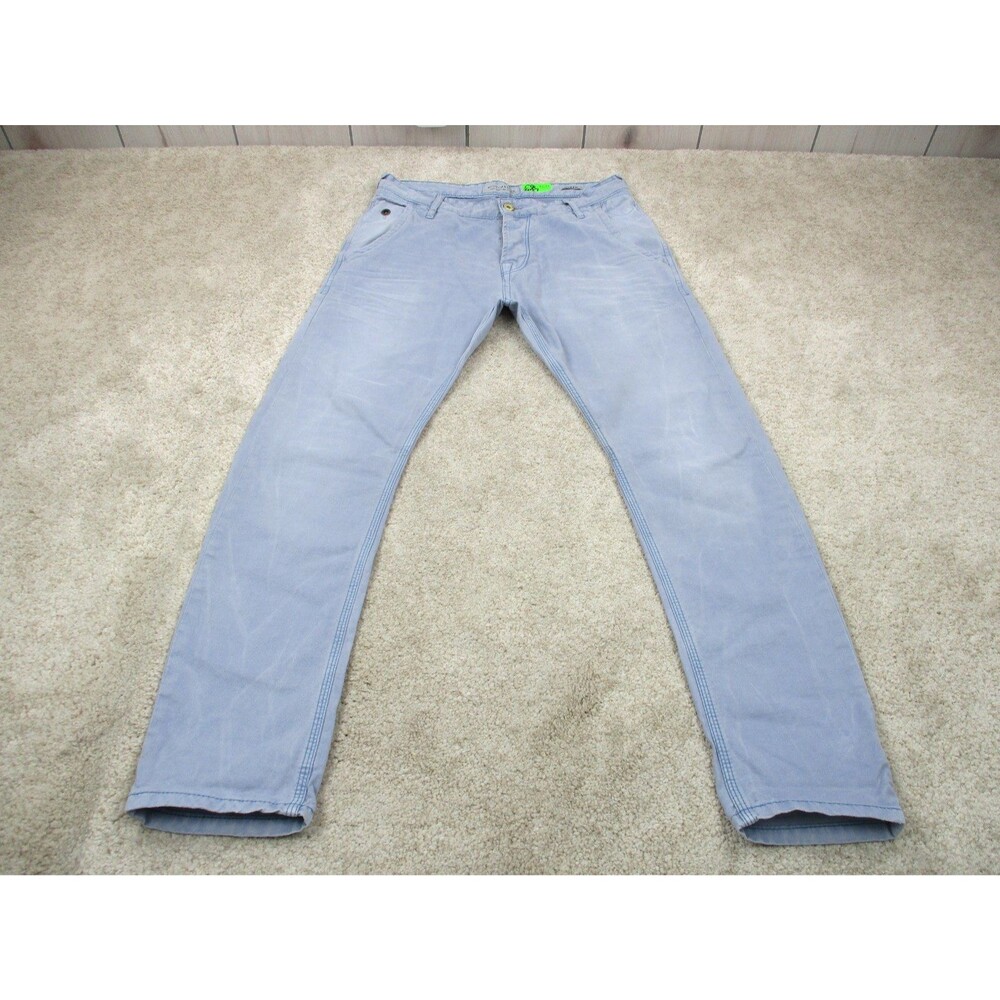Scotch & Soda Jeans Men 32 Blue Denim Mailer Tapered Leg Light Wash Cotton 32x29